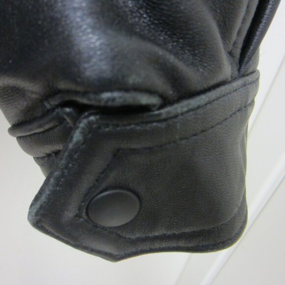 Vtg Rare Michael Classic Apparel Leather Bomber Jacket Mens S "SanDisk" USA Made - Picture 8 of 16